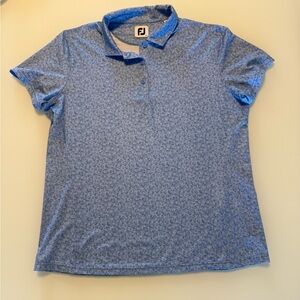 😎 End of Summer Bogo Sale! FootJoy Women's Blue Animal Print Polo